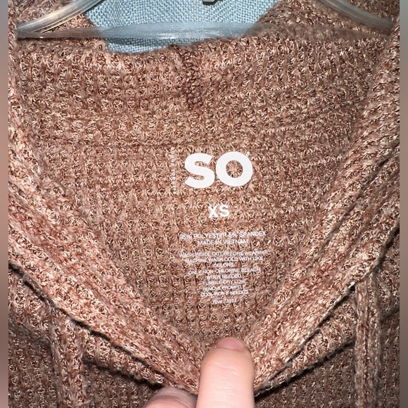 Juniors SO Cozy Tunic Hoodie- Mocha Froth - Picture 3 of 8